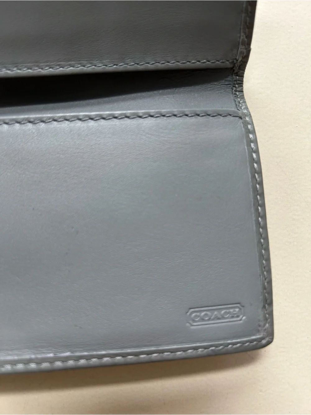 Coach Gray Signature Continental Wallet